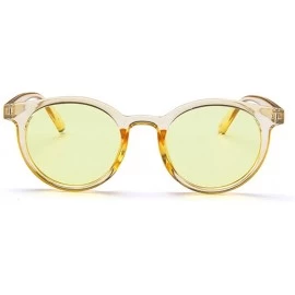 Round MOD-Style Cat Eye Round Frame Sunglasses A Variety of Color Design - S06 - CW189OL2ORD $22.63