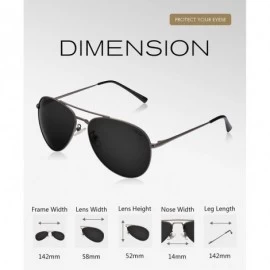 Sport Aviator Sunglasses Polarized for Men Women LUENX-UV400 Protection with Case - 8-grey - CR18X6LAQSE $13.28