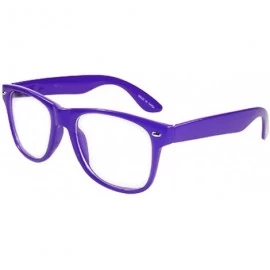 Wayfarer Fashion Glasses for Men Women Retro Pop Color Frame Clear Lens - Purple - CL118YDG83P $20.31