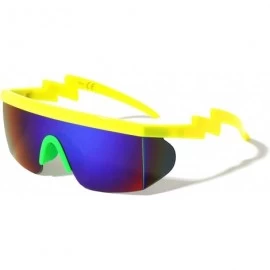 Shield Cape Town Rimless Retro Sport Shield Fashion Color Sunglasses - Yellow - CR196I7WIKZ $17.50
