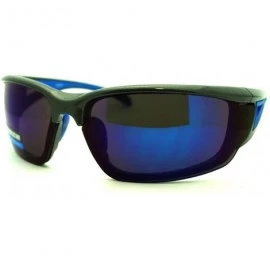 Sport Mens Outdoor Sports Fashion Sunglasses Half Rim Style - Gray Blue - C411QKI2UW9 $10.21