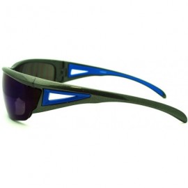 Sport Mens Outdoor Sports Fashion Sunglasses Half Rim Style - Gray Blue - C411QKI2UW9 $10.21