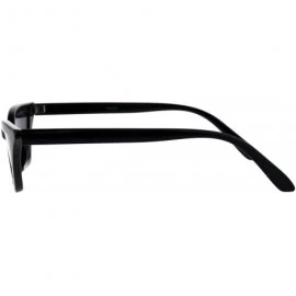 Rectangular Trapezoid Cateye Sunglasses Womens Runway Celebrity Fashion Shades - Black (Black) - CT18GNM0EYT $12.76