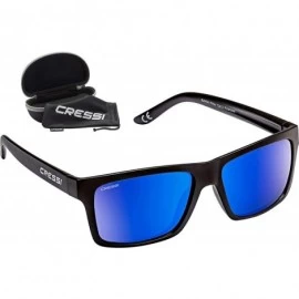 Sport Floating Sunglasses Buoyant Polarized Protective - Black - Blue Mirrored Lens - C31935HMO02 $80.81