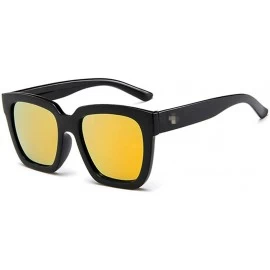 Wrap Polarized Sunglasses For Women Colorful Mirrored Lens Fashion Goggle Eyewear - Orange - CK18SNZOGC0 $14.27
