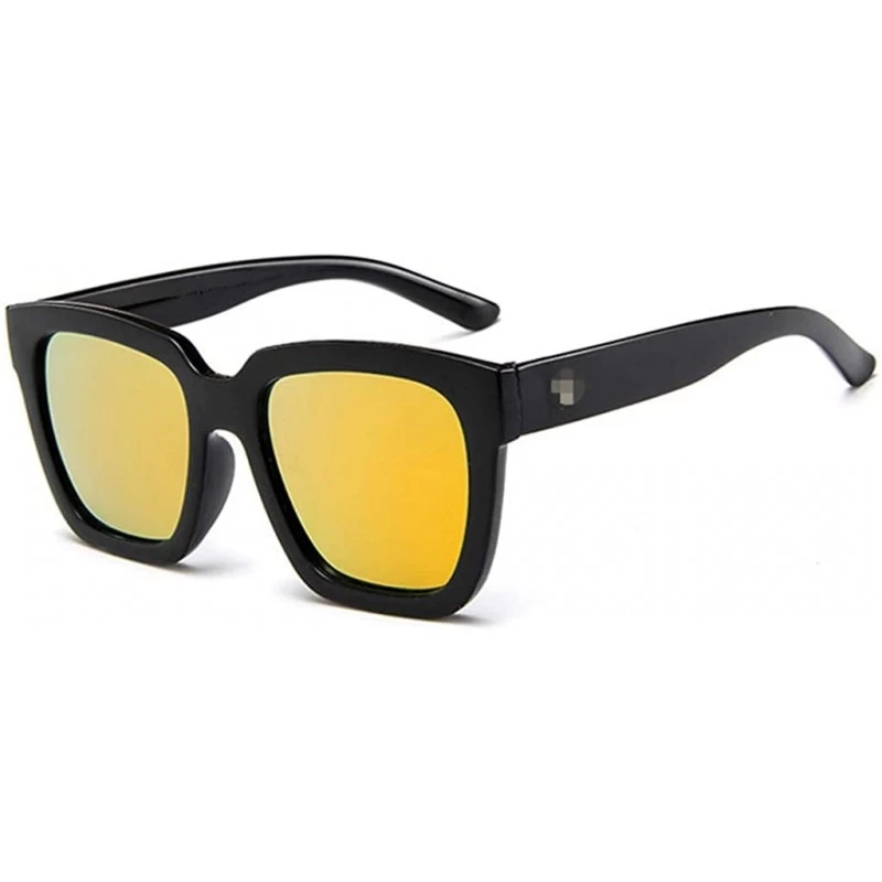 Wrap Polarized Sunglasses For Women Colorful Mirrored Lens Fashion Goggle Eyewear - Orange - CK18SNZOGC0 $7.04