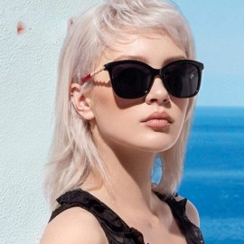 Aviator 20/20 Brand Design Polarized Sunglasses Women Gradient Lens Female C01 Black - C03 Blue - CV18XQZHAN2 $12.56