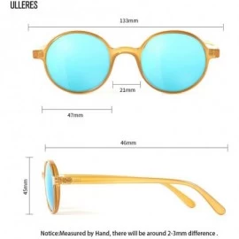 Square Women Sunglasses Women Man's Polarized Driving Retro Fashion Mirrored Lens UV Protection Sunglasses - Yellow - CS18QIR...
