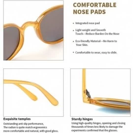 Square Women Sunglasses Women Man's Polarized Driving Retro Fashion Mirrored Lens UV Protection Sunglasses - Yellow - CS18QIR...