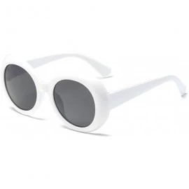 Sport Classic style Round Sunglasses for Women Plate Resin UV 400 Protection Sunglasses - White - C518SAS8XC8 $16.28