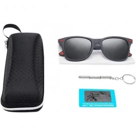 Oval Polarized Sports Sunglasses Portable Travel Zipper Eyeglasses Set (Style E) - CN196M08QK9 $21.27
