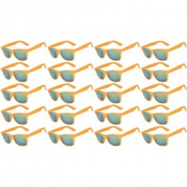 Goggle Wholesale set of 20 Pairs Mirrored Reflective Colored Lens Sunglasses Matte - 20_pack_orange_mirr - CJ12O86UFKQ $44.06