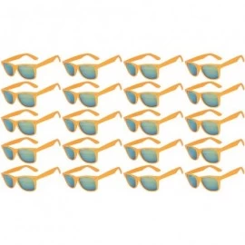 Goggle Wholesale set of 20 Pairs Mirrored Reflective Colored Lens Sunglasses Matte - 20_pack_orange_mirr - CJ12O86UFKQ $44.06