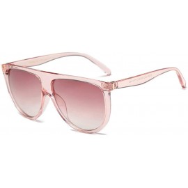Round Retro big box sunglasses unisex trend round face sunglasses Siamese sunglasses - Pink - CT18RLSYY0U $28.83
