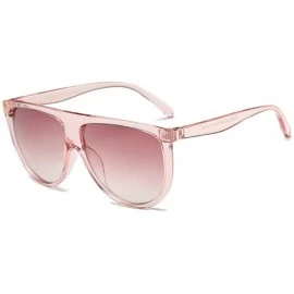 Round Retro big box sunglasses unisex trend round face sunglasses Siamese sunglasses - Pink - CT18RLSYY0U $12.90