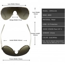 Wrap exquisite Protection definition motorcycle Sunglasses - Gold - C8194MWTM00 $18.67