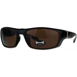 Wrap Sunglasses Mens Wrap Around Biker Fashion Shades UV 400 Black - Black - CU189NULO5K $11.66