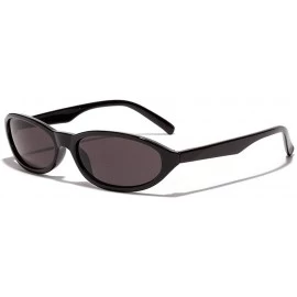 Oval Ultra light Oval Small Frame Sunglasses Brand Designer Fashion Lady Shaded Sunglasses UV400 - Black - C318UK57QAS $22.67