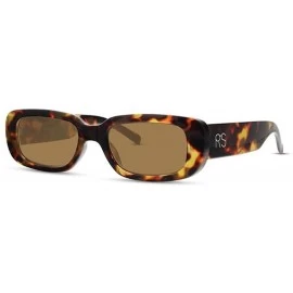 Rectangular Low Relaxed and Cool Rectangle Sunglasses RS4010 Available in - Tortoise - CN18UXGLGDH $49.47