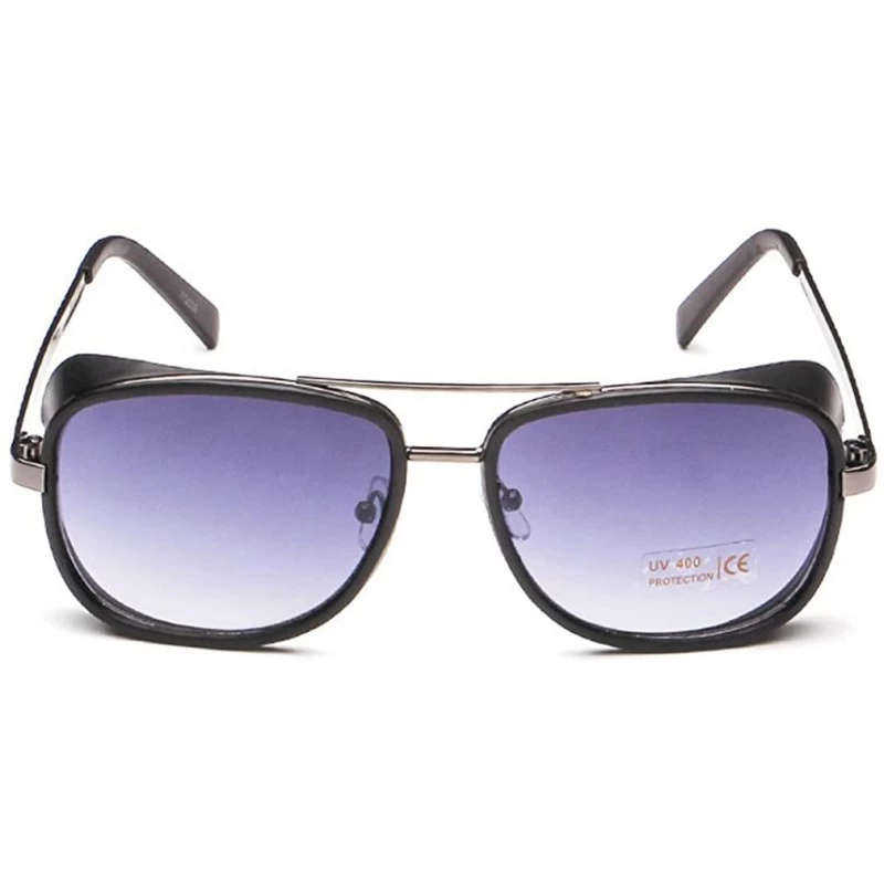 Square Iron Man Tony Sunglasses Unisex Retro Side Shields Steampunk Sunglasses - C2 - CX18GN64AIR $17.07