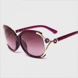Oversized Yaozb Sunglasses Fashion Lady Hollow Glasses Camellia Sunshade Mirror Trendy Sunglasses (Color B) - B - C9199EWCISR...