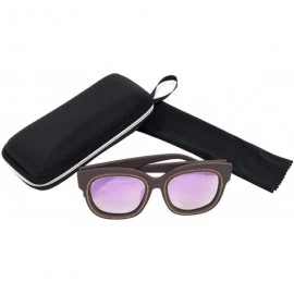 Goggle Classic Sunglasses for Women Round Retro Fashion Frame UV400 Lens - 棕色 - CU18E2N7230 $13.82