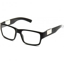 Rectangular Casual Nerd Thick Clear Frames Fashion Glasses Rectangular Clear Lens Eye Glasses - CS1822UNZMY $13.90