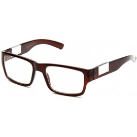 Rectangular Casual Nerd Thick Clear Frames Fashion Glasses Rectangular Clear Lens Eye Glasses - CS1822UNZMY $13.90