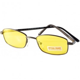 Rectangular Small Eyeglasses Frame Spring Hinge A165 - Metal Yellow - CT18OWTZ7UR $23.10