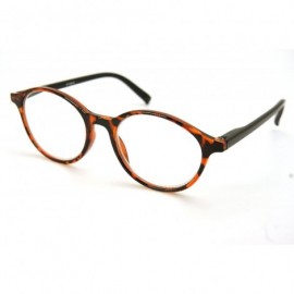 Round shoolboy fullRim Lightweight Reading spring hinge Glasses - 2 Tone Shiny Tortoise / Shiny Black Temple - CL186AHGYAU $1...