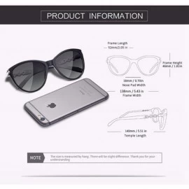 Square Polarized Sunglasses Glasses Gradient Feminino - C1black - CD18A7CETZ2 $12.95
