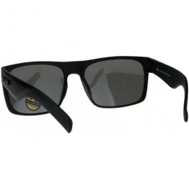 Rectangular Polarized Lens Kush Sunglasses Mens Black Rectangular Frame Mirror Lens - Matte Black (Gold Mirror) - CJ18L4T75E3...