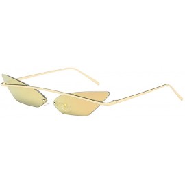 Rectangular Women Man Fashion Vintage Sunglasses-Irregular Shape Eyewear Retro Unisex - C - C518Q4U5UH2 $18.72