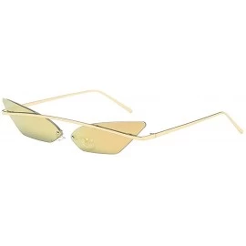 Rectangular Women Man Fashion Vintage Sunglasses-Irregular Shape Eyewear Retro Unisex - C - C518Q4U5UH2 $16.96