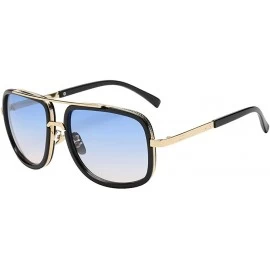 Square Men Women Sunglasses Fashion Metal Frame Classic Eyeglasses - Multicolor D - CB196X79YNW $11.46