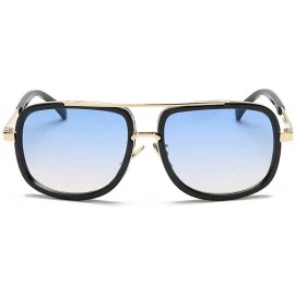 Square Men Women Sunglasses Fashion Metal Frame Classic Eyeglasses - Multicolor D - CB196X79YNW $11.46