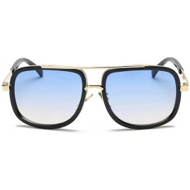 Square Men Women Sunglasses Fashion Metal Frame Classic Eyeglasses - Multicolor D - CB196X79YNW $18.84