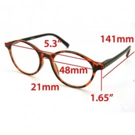 Round shoolboy fullRim Lightweight Reading spring hinge Glasses - 2 Tone Shiny Tortoise / Shiny Black Temple - CL186AHGYAU $1...