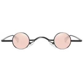 Rimless 2020 New Fashion Hip Hop Sunglasses Glasses Vintage Retro Round Shape Aviator Sunglasses - Pink - CB196SY8RLC $10.52