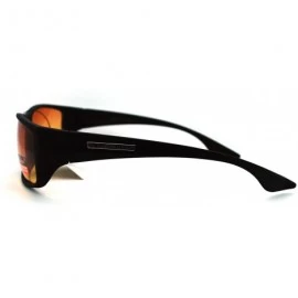 Sport HD Lens Sunglasses High Definition Driving Lens Rectangular Sports - Matte Black - CS11PT0SWRV $8.93