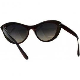 Butterfly Curvy Cateye Butterfly Sunglasses Womens Chic Fashion Shades UV 400 - Brown - CG18H77HXYG $10.91