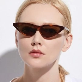 Cat Eye Acetate Polarized Sunglasses Transparent Cat Eye Sun Glasses for Women 9115 - Blue - CQ18NEMHOTT $56.88