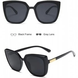 Cat Eye Cat Eye Sunglasses for Women Oversized Irregular Fashion Vintage Design UV400 Protection - CS196CMUIZG $12.06