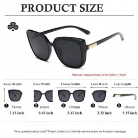 Cat Eye Cat Eye Sunglasses for Women Oversized Irregular Fashion Vintage Design UV400 Protection - CS196CMUIZG $12.06