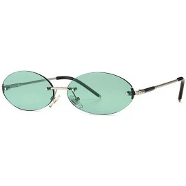 Oval 2020 fashion retro oval sunglasses trend narrow small unisex brand designer punk sunglasses 88212 - Green - C6190E4T47K ...