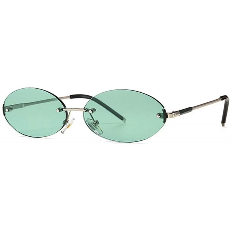 Oval 2020 fashion retro oval sunglasses trend narrow small unisex brand designer punk sunglasses 88212 - Green - C6190E4T47K ...