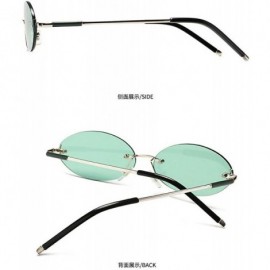Oval 2020 fashion retro oval sunglasses trend narrow small unisex brand designer punk sunglasses 88212 - Green - C6190E4T47K ...