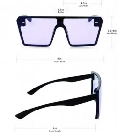 Oversized Modern Oversize Color Tone Square Sunglasses - Purple - CA18LG0QME0 $9.95
