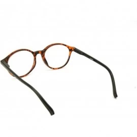 Round shoolboy fullRim Lightweight Reading spring hinge Glasses - 2 Tone Shiny Tortoise / Shiny Black Temple - CL186AHGYAU $3...