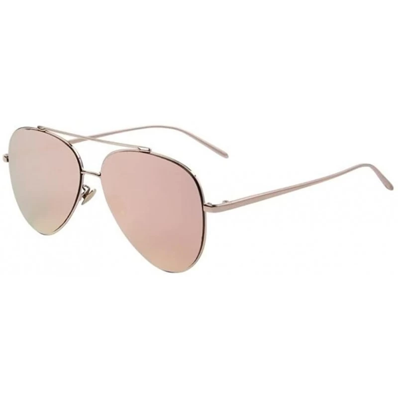 Goggle Women UV400 Sunglass Men Ultralight Flat Coating Mirror Lens Sunglasses - Pink - CD17YZSWLWQ $14.63